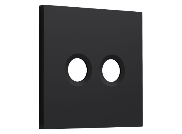 SP9933 Лицевая панель SIGMA (Черный Мягкое касание) для TV двойной розетки QUANT PRO