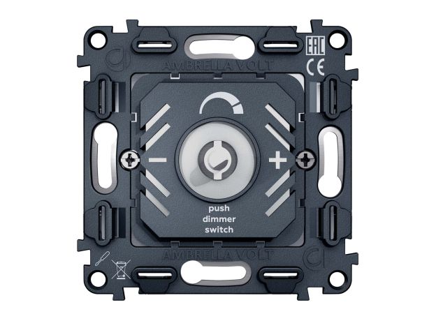 VM136 Механизм светорегулятора универсального поворотно-нажимного 25-600W/LED 5-300W QUANT (EXTRA CONTROL)